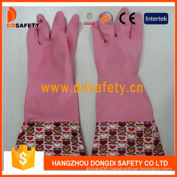 Pink Household Latex Latex Household Gloves (DHL718)